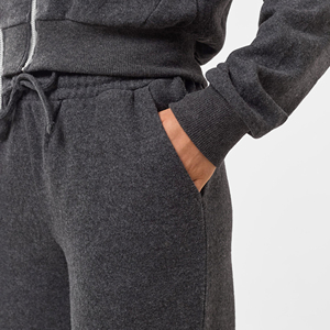 Wholesale <b>Summer</b> Casual Athletic Fit Women's Mid-Rise Oversized Elastic Waist Fleece Jogger <b>Pants</b> - Product Image 6