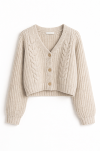 Suéter Elegante de Moda Otoñal, Cárdigan de Punto Trenzado con Cuello en V y Cintura Alta, Suéter de Punto Informal para Mujer - Product Image 6