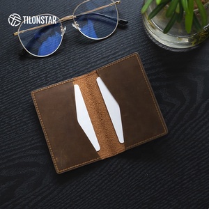 TILONSTAR TVW104C Fashion Retro Men's Bifold <b>Slim</b> Wallet Bank Crazy Horse Leather Business <b>Card</b> <b>Holder</b> - Product Image 2