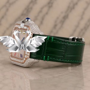 Most Selling Moissanite Diamond Watch for Men Streetwear Jewelry Stainless Steel Luxury Wristwatch Available At Best Price - Product Image 5