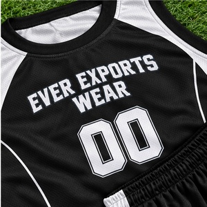 Tenue de basketball personnalisée, maillot et short à panneaux noirs et blancs, ensemble pour équipes scolaires, club et ligues, vêtements de club - Product Image 3