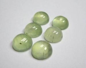 เพรนไนต์ธรรมชาติทรงกลมแบบคาโบชอง สีเขียว เพรนไนต์พลอยหลวม คุณภาพสูง เรียบเนียน ขนาดมาตรฐาน ราคาโรงงาน สำหรับทำเครื่องประดับ - Product Image 2