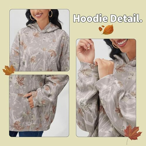 Sweat-shirts à capuche surdimensionnés pour femmes, imprimés sur mesure, de haute qualité, pour le fitness, grande taille, streetwear, 100% coton - Product Image 3