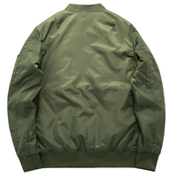 Veste d'aviateur pour homme sur mesure, col montant, rembourrée en coton, sans fermeture éclair 1 Ma01 Veste bomber uniforme de pilote de baseball