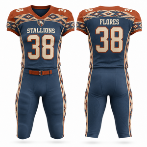 Uniforme de Fútbol Americano de Poliéster Personalizado al por Mayor para Eventos Escolares, Universitarios, Comunitarios, Academias, Clubes Deportivos, Equipos, Jugadores y Entrenadores - Product Image 2