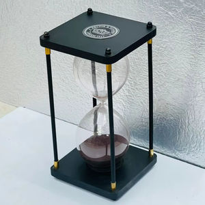 Horloge à sable vintage en laiton et bois de 10 pouces, 60 minutes, minuteur pour la décoration de la maison - Product Image 6