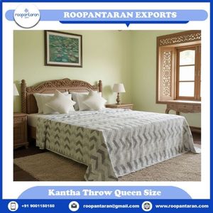 Edredón Estampado Hecho a Mano en Oferta, Algodón, Poliéster, Lino, Estilo Clásico, para Todas las Temporadas, Cubrecama, Manta Decorativa para el Hogar, para Uso en el Dormitorio - Product Image 2