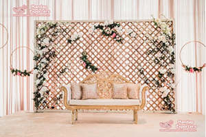 Panel de Diseño Acrílico Cortado con Láser para Escenario de Boda, Marco de Diferentes Formas Cortado con Láser para Decoración de Bodas, Instalación de Panel Cortado con Láser en EE. UU. - Product Image 6