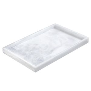 Plateau de service en marbre design avec base antidérapante pour la présentation sur la table à manger et l'aménagement contemporain de la maison - Product Image 3