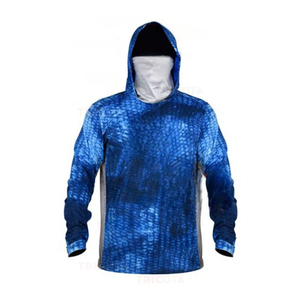 Sudadera de pesca para exteriores con máscara y capucha integradas, protección solar UPF 50, camisa de pesca ligera para verano - Product Image 1