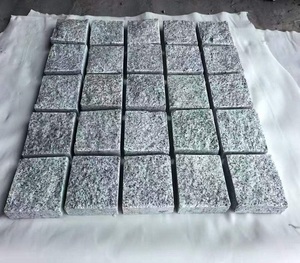 Grey Granite Cobble <b>Stone</b> 10x10 cm Cube Blocks for Outdoor Driveway Pathway Garden <b>Landscaping</b> Floor Paving Tiles Natural Cut se - Product Image 2
