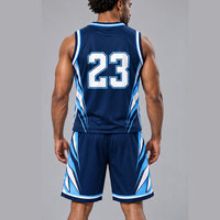 Nouvelle conception, tissu polyester respirant de haute qualité, uniforme de basket-ball pour hommes adultes, personnalisable avec nom, numéro et logo.