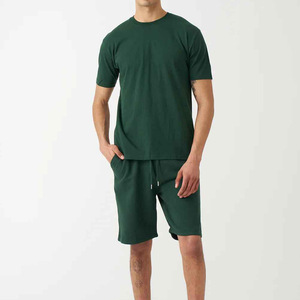 Ensemble T-shirt et short imprimés pour homme, col montant, tissu rafraîchissant, idéal pour la plage – Meilleures ventes - Product Image 4