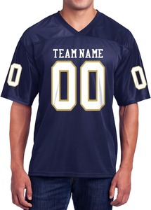 Maillots de football américain en gros, tissu interlock, broderie, logo personnalisé, fournisseur d'usine OEM, vêtements de sport de qualité supérieure - Product Image 3
