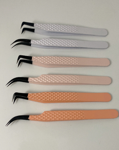 Professional Hand Test Eyelash Extension Tweezers <b>Set</b> Anti Slip Perfect Grip Smooth Tips Stainless Steel Anti-Magnetic Tweezers - Product Image 5