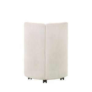 Blayde <b>White</b> Chenille Swivel Side <b>Chair</b> Set of 2 for <b>Dining</b> Room - Product Image 5