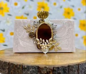 Bolso de Noche de Resina Transparente de Lujo, Ecológico, para Mujer, Bolso de Mano de Diseñador para Fiesta o Boda - Product Image 3