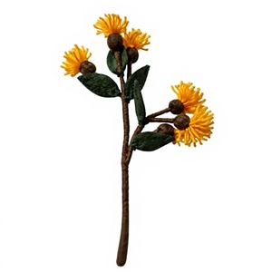 กิ่งดอกไม้ประดิษฐ์ทำมือจากผ้าสักหลาดขนสัตว์ ดอกคำฝอย พรีเมียม ตกแต่งบ้าน งานแต่งงาน สไตล์ชนบท - Product Image 5