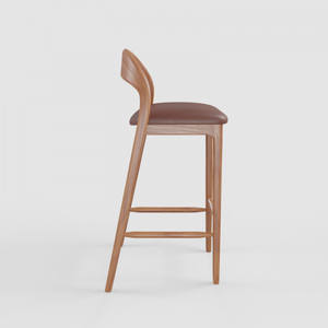 Silla de Barra de Madera de Teca Sólida, Taburete de Madera para Cocina, Bar, Cafetería, Restaurante, Fabricante y Proveedor de Muebles, OEM - Product Image 6