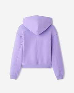 Sweat-shirt à capuche surdimensionné personnalisé violet pastel pour femme, en molleton de coton, pull uni, marque privée, vente en gros, fabricant OEM - Product Image 3