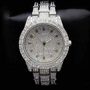 Reloj de Diamantes Totalmente Cubierto de Diamantes, Reloj Automático de Diamantes Moissanite, Reloj Sólido Estilo Hip Hop para Joyería de Moda Masculina - Product Image 2