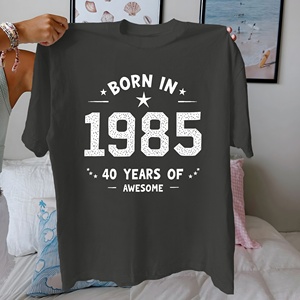 Celebration 40 YEARS OF AWESOME t-shirt pour femme en pur coton coupe confortable - Product Image 4
