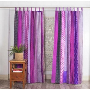 Indian Boho Vintage Cotton Patchwork Handmade Lightweight Customizable <b>Long</b> Size <b>Curtains</b> for Home Decoration - Product Image 1
