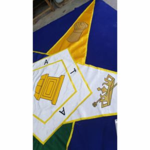 Tapis maçonnique brodé sur mesure, tapis de sol en velours avec motif étoile, tapis de cérémonie artisanal pour loge, qualité supérieure - Product Image 1