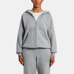 Chándales de Forro Polar con Capucha para Mujer, 100% Algodón, de Alta Calidad, Venta Caliente 2026, Ajuste Regular, Cintura Elástica, Transpirables, Talla Grande - Product Image 4