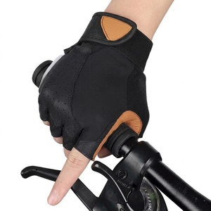 Gants de cyclisme d'été en cuir antidérapants personnalisables à demi-doigts pour hommes et femmes – Votre design unique - Product Image 2