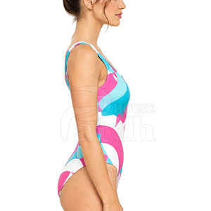 Traje de Baño Deportivo de Una Pieza para Mujer, Impresión Personalizada, Secado Rápido, Tela Elástica, para Playa, Piscina, Entrenamiento Deportivo - Product Image 5