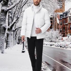 Veste d'hiver pour homme avec logo personnalisé, rembourrage épais, coutures durables, fermeture éclair sécurisée et fabrication professionnelle de vêtements. - Product Image 6