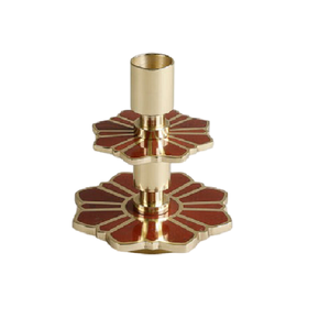 Red & Gold Finished Hot Selling Luxury Home <b>Tablet</b> Decor Metal Candle <b>Holder</b> Easter Handmade High Standard - Product Image 6