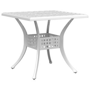 Mesa de Jardín Resistente de Aluminio Fundido Blanco de 31.5 x 31.5 Pulgadas para Exteriores - Product Image 2