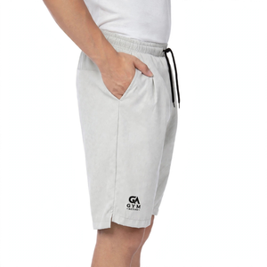 Shorts de sport pour homme GYM ACTIVE, style vintage, en toile, avec fermeture éclair, pour la gym, les sports, l'entraînement, la course à pied et la remise en forme - Product Image 2