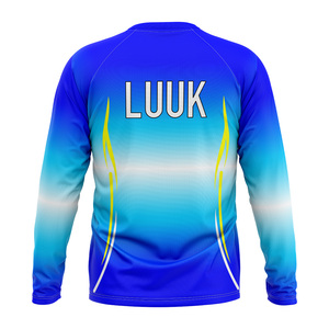 เสื้อแขนยาวผู้ชายแบบคอกลม พิมพ์ลายซับลิเมชั่น แห้งเร็ว สไตล์ลำลอง ลายตัวอักษรโดดเด่น ดีไซน์ตะเข็บตัดสี - Product Image 2