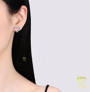 Heart Shape Moissanite Diamond <b>Stud</b> Earrings 925 Sterling <b>Silver</b> Luxury Fine Jewelry For Women Gift - Product Image 3