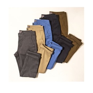 Pantalones de hombre de buena calidad, 100% algodón, semi-formales, de pierna recta, cintura alta, cierre de cremallera, con trabillas para cinturón, 4 bolsillos, estilo casual elegante para negocios. - Product Image 2