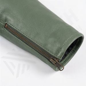 Veste en cuir de motard NAI-0498A, veste de mode, vêtement de protection pour la conduite à moto, vêtement d'extérieur ventilé, couleur personnalisée - Product Image 6