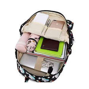 Cute Geometric for Unisex Durable Softback Zipper Closure Breathable School <b>Backpack</b> with Air Cushion Belt 20-37L - Product Image 2