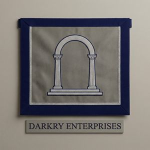 Custom Handmade Masonic White Leather Apron <b>Green</b> <b>Silk</b> Border Gold Bullion Wire Embroidery Square Compass Wreath Master Regalia - Product Image 5