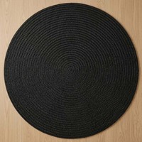 Tapis rond en jute tressé, tapis d'intérieur tissé naturellement, écologique, style bohème, ferme, pour salon, chambre, décoration de sol, fait main