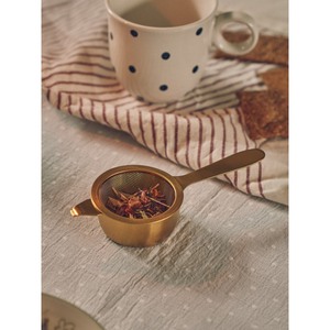 Stainless Steel Tea Strainer Fine Mesh Gold Colander For Loose Leaf Tea Brewing Kitchen Tool - Product Image 1