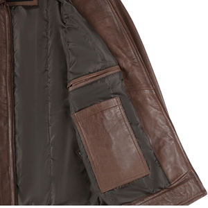 Chaqueta de Cuero para Hombre al por Mayor, Chaqueta Bomber de Cuero Genuino con Cierre de Cremallera, Ropa de Invierno, Envío Rápido, Tacto Suave, Estilo Unisex - Product Image 5