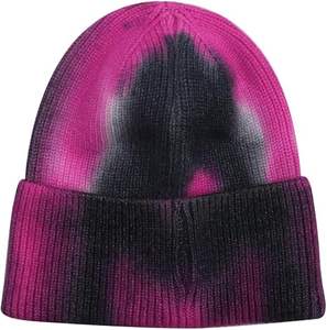 Bonnet tricoté chaud pour homme, style tie-dye personnalisé, rayures décontractées, en laine, collection hiver 2025-2026 - Product Image 6