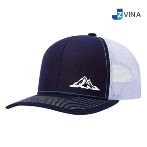 Custom Logo Mesh Trucker <b>Hat</b> 6 Panel Snapback <b>Cap</b> Curved Brim Breathable Flat Visor for Outdoor Travel - Product Image 2