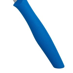 Couteaux à éplucher utilitaires à manche bleu avec une lame argentée lisse pour l'épluchage des légumes, la découpe des fruits et la préparation des repas - Product Image 4
