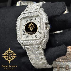 นาฬิกาเพชรหรูหรา Pahal Jewels ตัวเรือนสแตนเลสทรงสี่เหลี่ยม แสดงวันที่แบบอนาล็อก นาฬิกาแฟชั่นผู้หญิง ระบบควอตซ์ - Product Image 4