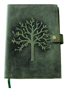 Agenda 2026 de Cuero Auténtico, Diario, 100 Hojas, Tapa Dura, Regalo, Verde, 16x22cm - Product Image 1