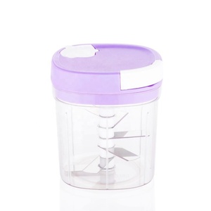 Cortador manual de frutas y verduras respetuoso con el medio ambiente, cortador de giro manual, cuchillas de acero inoxidable, molinillo multifunción, trituradora - Product Image 2